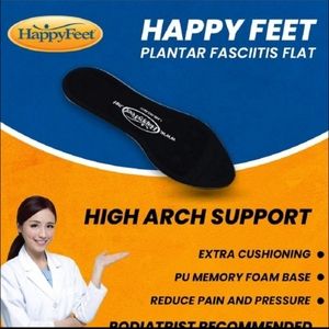 Happy Feet Plantar Fasciitis Flat, Shoe Insoles for Men&Women, Size M2